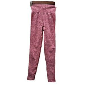 Gymshark Flex Seamless Leggings Red Marl Contour Fitness Gym Women’s Size XS